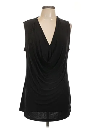 Pre-owned Halogen Sleeveless T-shirt In Black