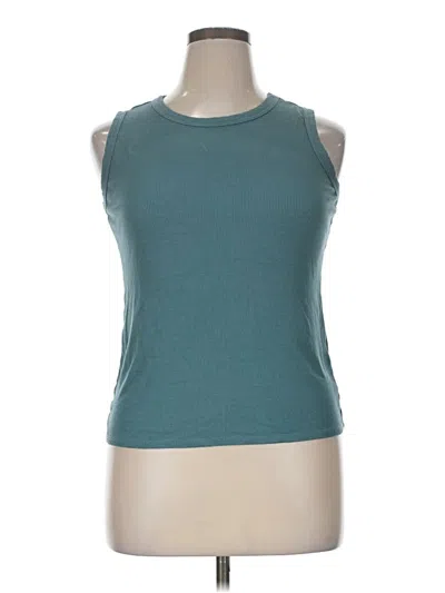 Pre-owned Halogen Sleeveless T-shirt In Blue