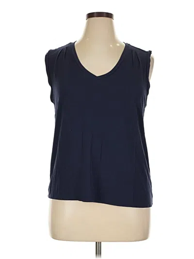 Pre-owned Halogen Sleeveless T-shirt In Blue