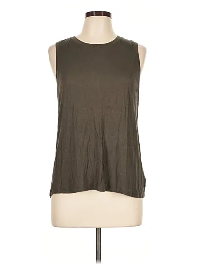Pre-owned Halogen Sleeveless T-shirt In Brown