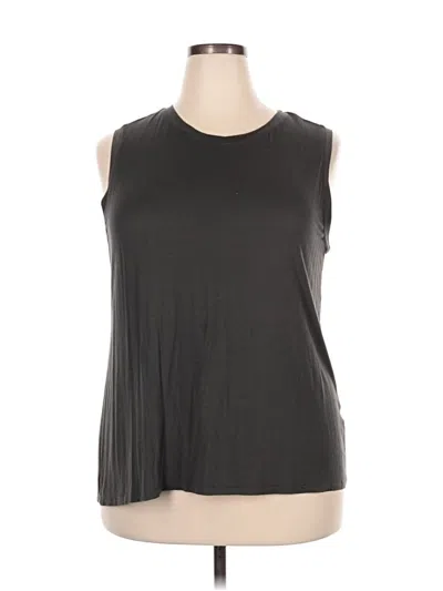 Pre-owned Halogen Sleeveless T-shirt In Gray