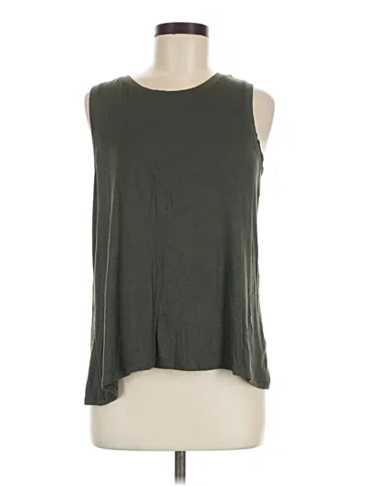 Pre-owned Halogen Sleeveless T-shirt In Green