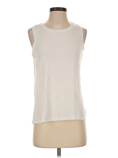 Pre-owned Halogen Sleeveless T-shirt In Ivory