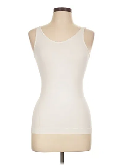 Pre-owned Halogen Sleeveless T-shirt In Ivory