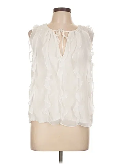 Pre-owned Halogen Sleeveless T-shirt In Ivory