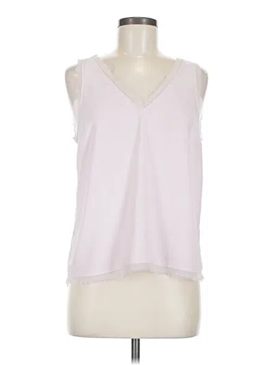 Pre-owned Halogen Sleeveless T-shirt In Ivory