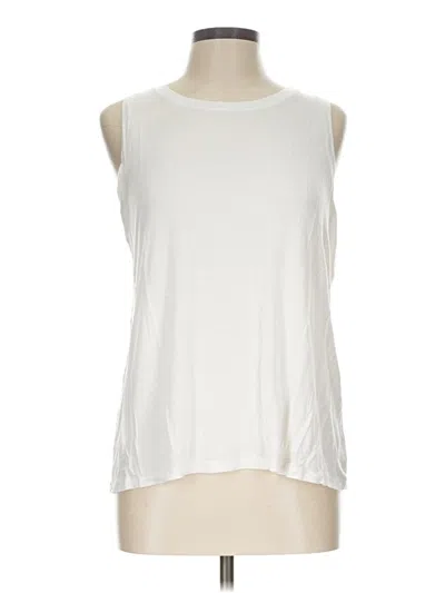 Pre-owned Halogen Sleeveless T-shirt In Ivory