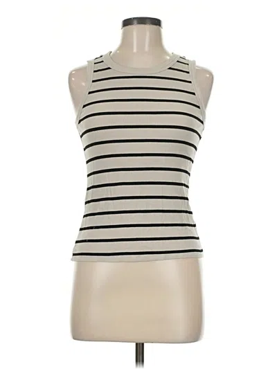 Pre-owned Halogen Sleeveless T-shirt In Ivory