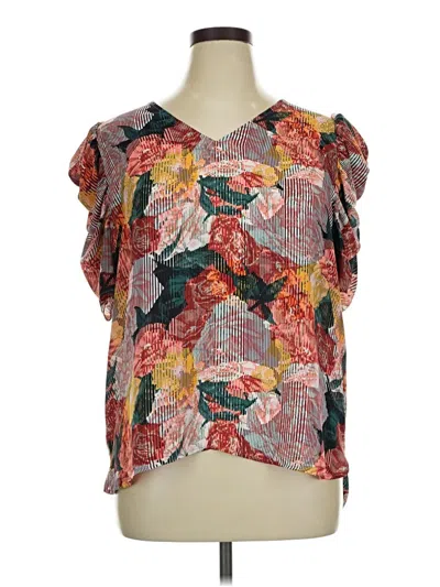 Pre-owned Halogen Sleeveless T-shirt In Red