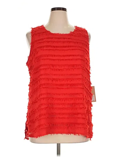 Pre-owned Halogen Sleeveless T-shirt In Red