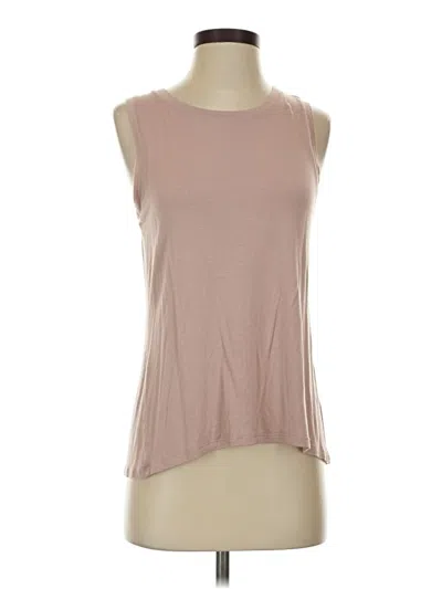 Pre-owned Halogen Sleeveless T-shirt In Tan