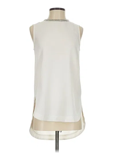 Pre-owned Halogen Sleeveless T-shirt In White