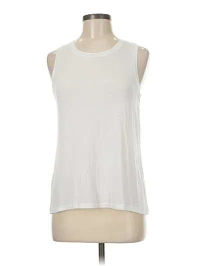 Pre-owned Halogen Sleeveless T-shirt In White