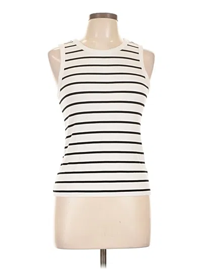 Pre-owned Halogen Sleeveless T-shirt In White