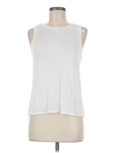 Pre-owned Halogen Sleeveless T-shirt In White