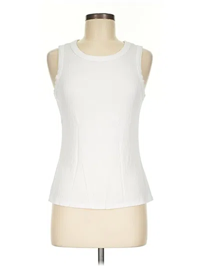 Pre-owned Halogen Sleeveless T-shirt In White