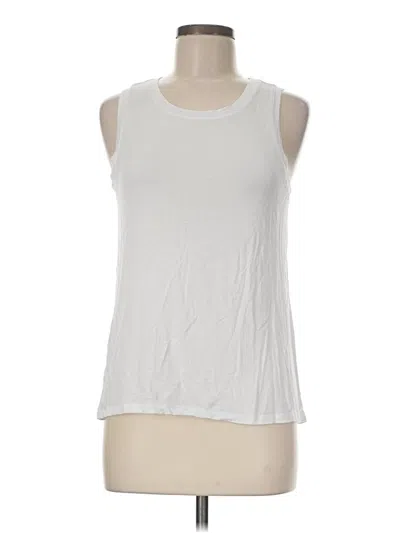 Pre-owned Halogen Sleeveless T-shirt In White