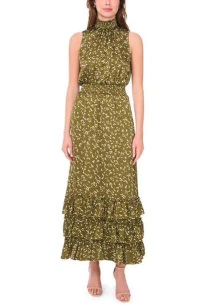 Halogen ® Smocked Tiered Maxi Dress In Green