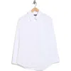 Halogen ® Solid Cotton Poplin Button-up Shirt In White