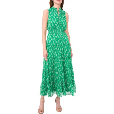 Halogen ® Split Neck Tiered Maxi Dress In Lush Green