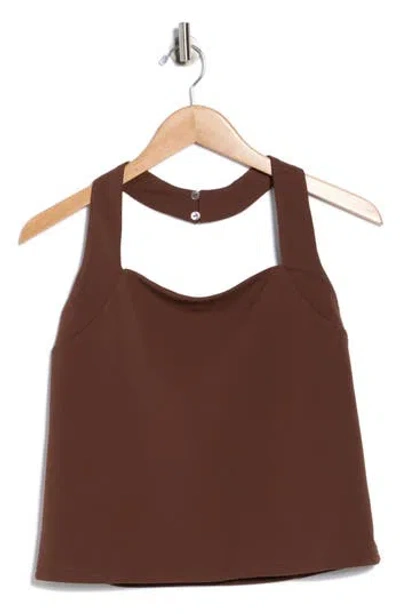 Halogen ® Square Neck Halter Top In Brown