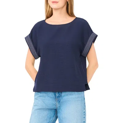 Halogen ® Stitch Cuff Top In Blue