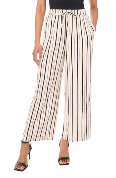 Halogen ® Stripe Drawstring Wide Leg Pants In Neutral