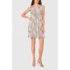 Halogen ® Stripe Pleated Sleeveless Shift Dress