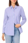 Halogen ® Stripe Poplin Button-up Shirt In Blue