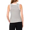 Halogen ® Stripe Rib Tank In New Ivory Stripe