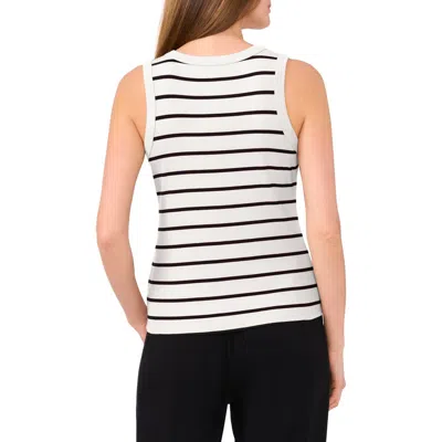 Halogen ® Stripe Rib Tank In New Ivory Stripe