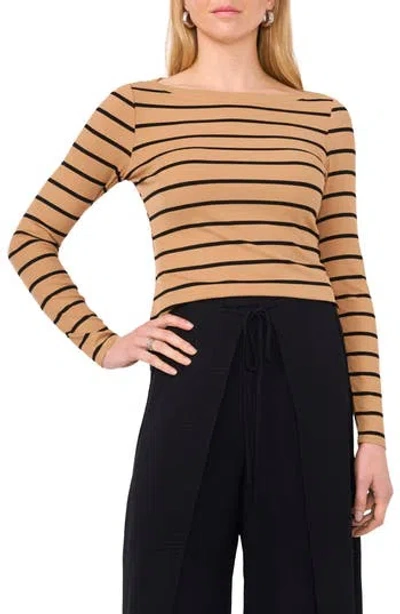 Halogen ® Stripe Rib Top In Brown