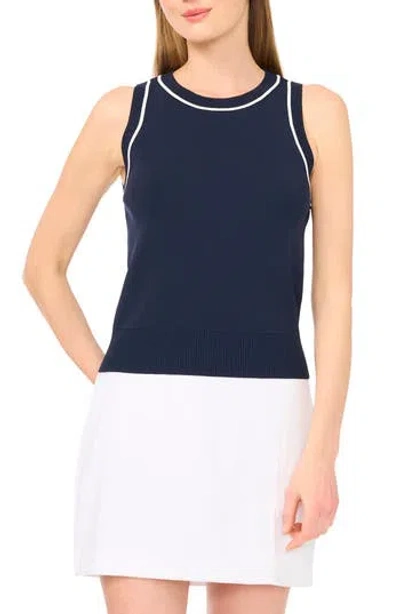 Halogen ® Stripe Trim Sweater Tank In Blue