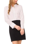 Halogen ® Stripe Woven Shirt In White