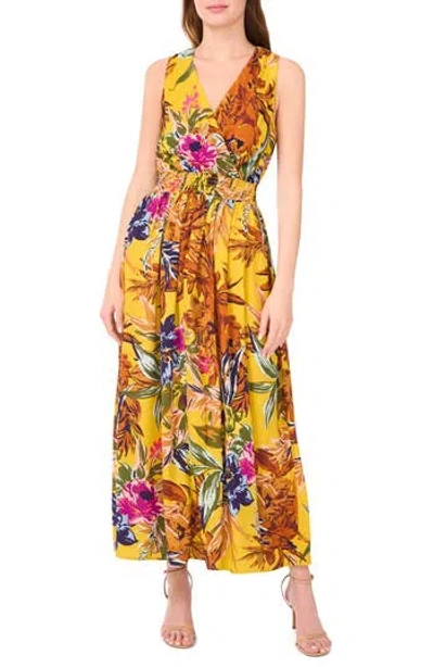 Halogen ® Surplice V-neck Smocked Maxi Dress In Multi