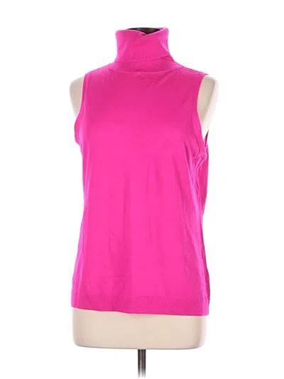 Pre-owned Halogen Sweater Vest In Pink