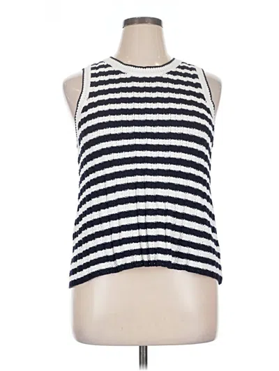 Pre-owned Halogen Sweater Vest In White