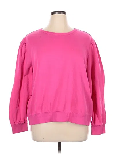 Pre-owned Halogen Sweatshirt In Pink