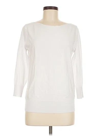 Pre-owned Halogen Sweatshirt In White