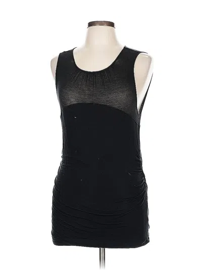Pre-owned Halogen Tank Top Black Strapless Neckline Tops
