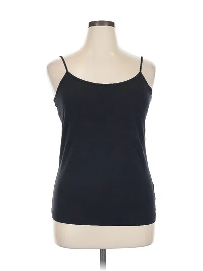 Pre-owned Halogen Tank Top Black Strapless Neckline Tops