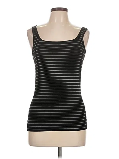 Pre-owned Halogen Tank Top Black Strapless Neckline Tops