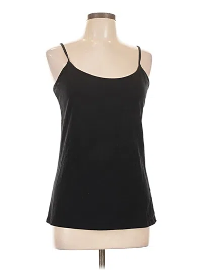 Pre-owned Halogen Tank Top Black Strapless Neckline Tops