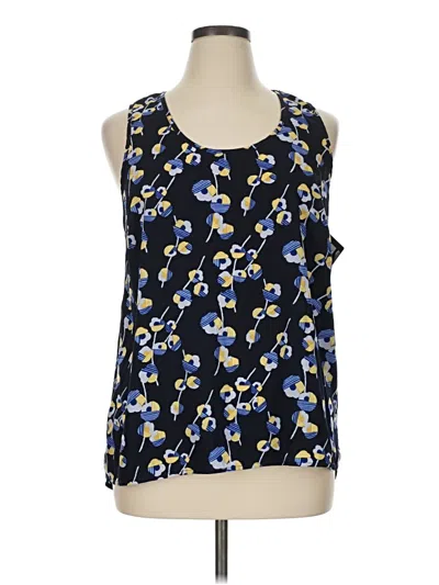 Halogen Tank Top Blue Halter Neckline Tops