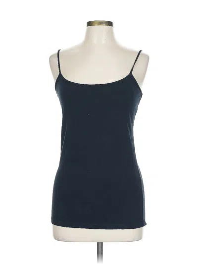 Pre-owned Halogen Tank Top Blue Strapless Neckline Tops