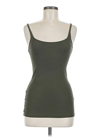 Pre-owned Halogen Tank Top Green Scoop Neck Tops