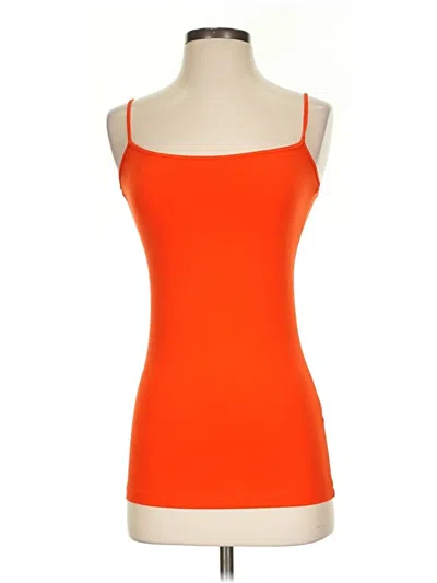 Pre-owned Halogen Tank Top Orange Strapless Neckline Tops