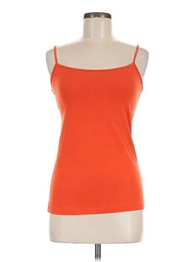 Pre-owned Halogen Tank Top Orange Strapless Neckline Tops