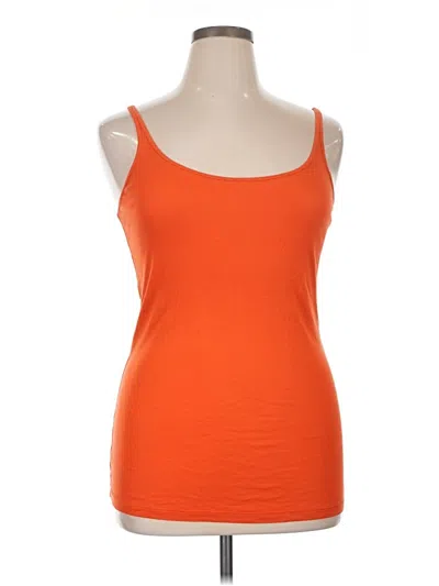 Pre-owned Halogen Tank Top Orange Strapless Neckline Tops
