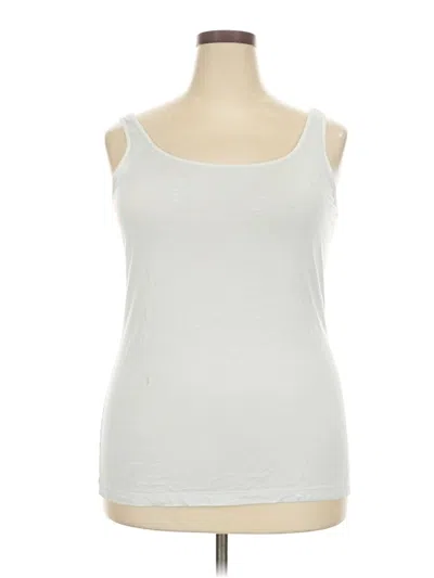 Pre-owned Halogen Tank Top Silver Strapless Neckline Tops